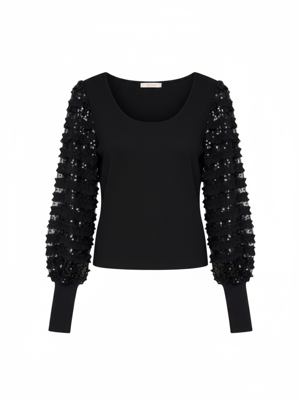 Dolan Left Coast Anthropologie XL Black Ruffle Tulle Sleeve Whimsygoth Coquette